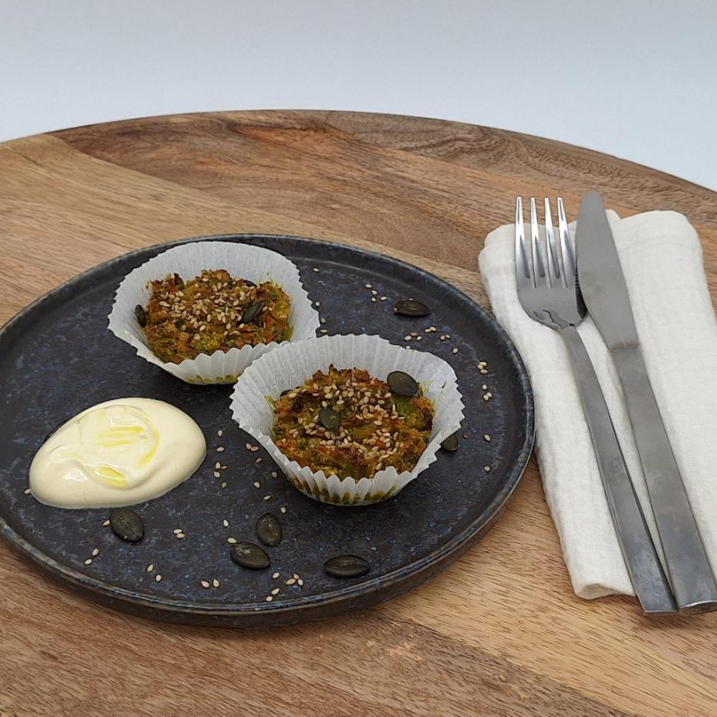 Gemüsemuffins mit Mediterranem Würzöl