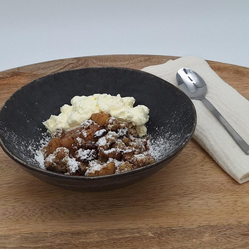 Bratapfelcrumble