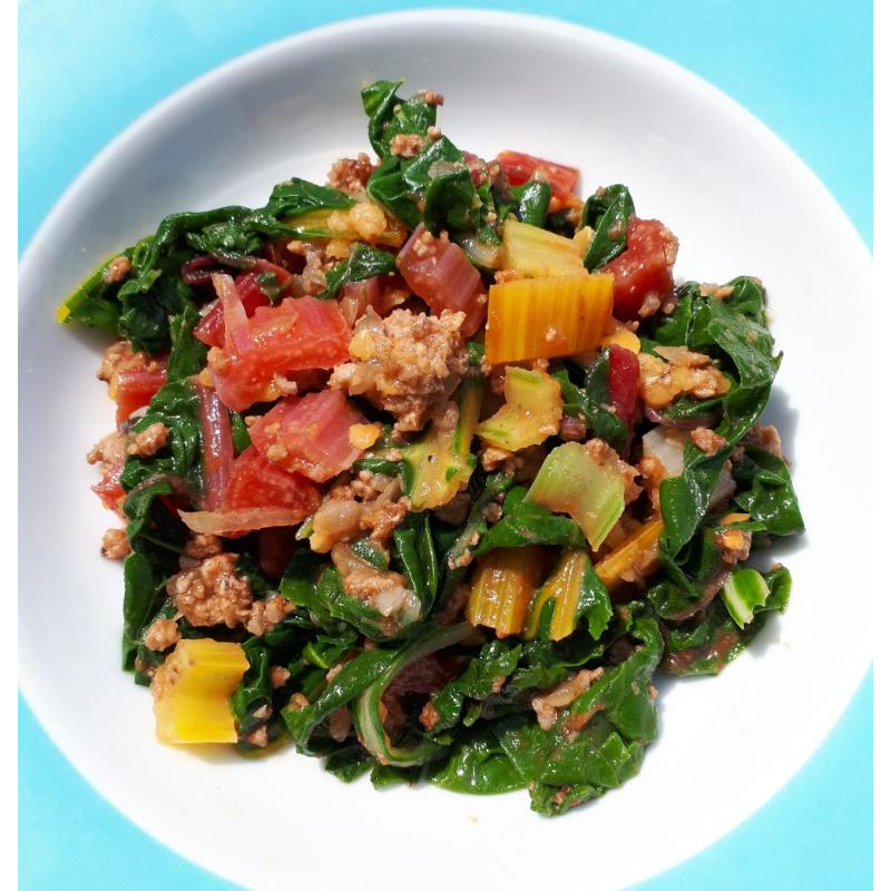 Bunter Mangold mit Hack