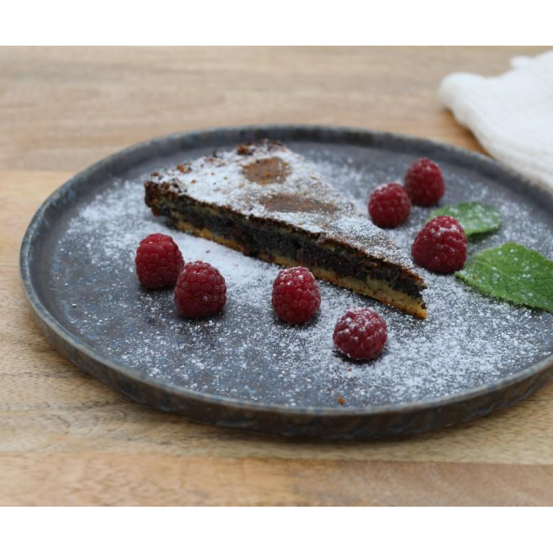 Mohnkuchen mit Beeren